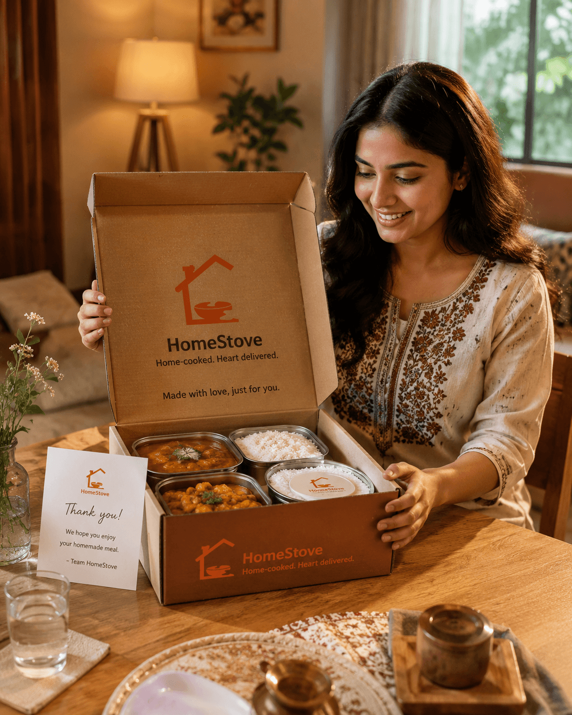 Foodie enjoying trusted homemade food from HomeStove